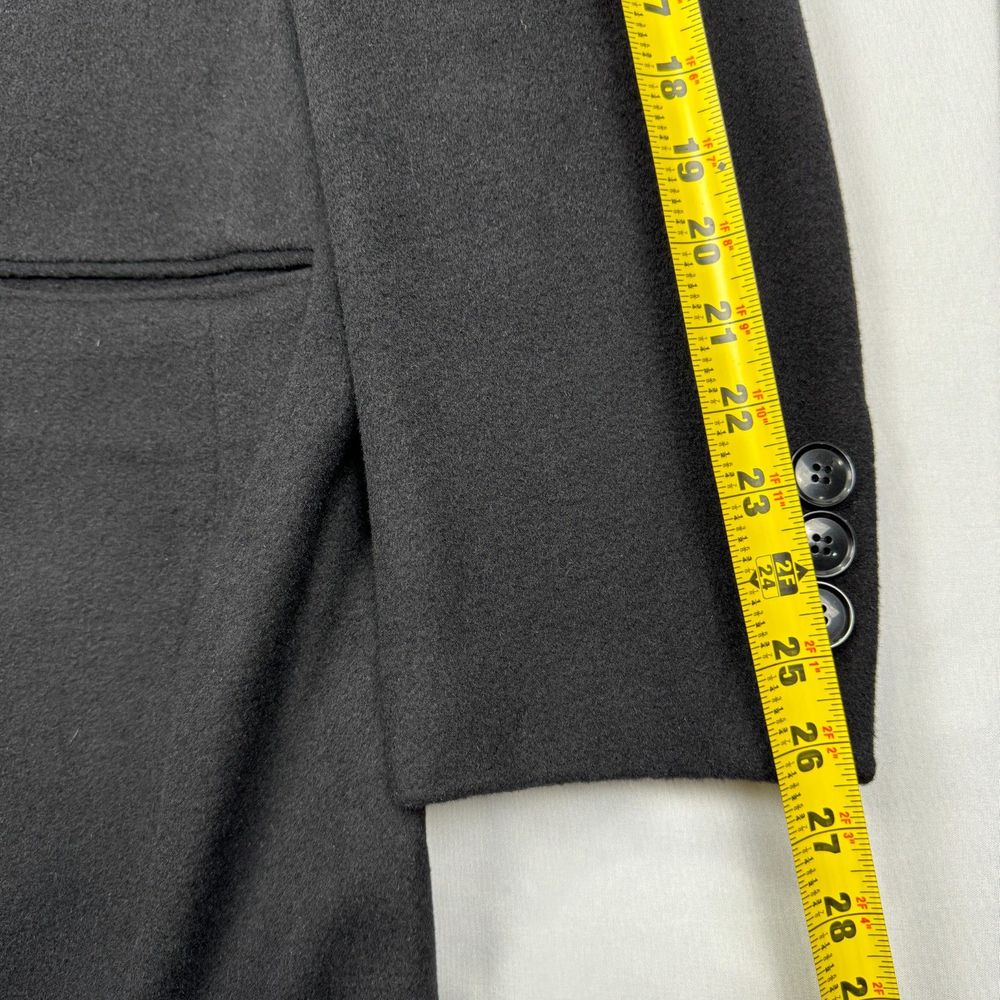 Veno Giovanni Wool Top Coat Black Size 2XL 48 Mens 3/4 Length Overcoat Jacket - Picture 14 of 14